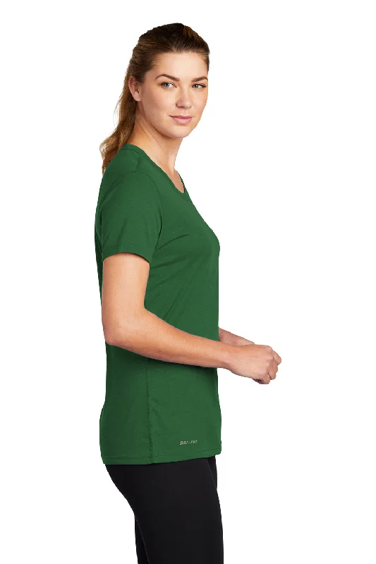 Nike Womens Legend Dri-Fit Moisture Wicking Short Sleeve Crewneck T-Shirt - Gorge Green