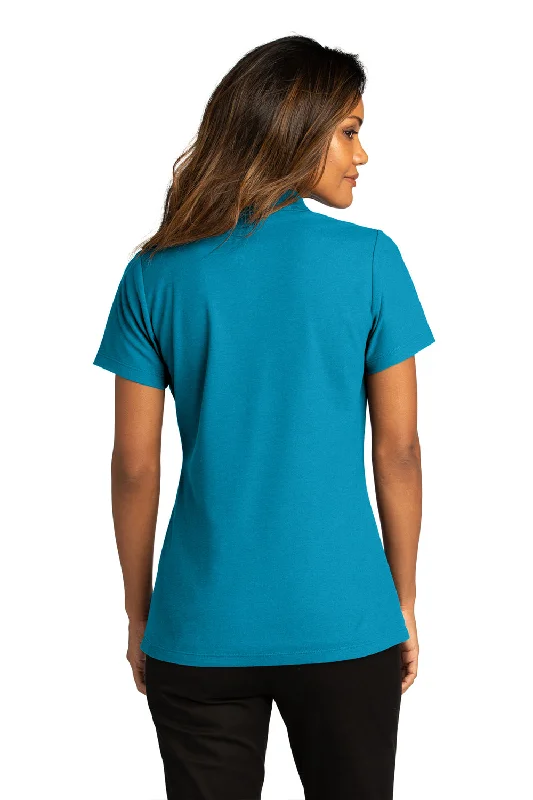 Port Authority Womens React SuperPro Snag Resistant Short Sleeve Polo Shirt - Parcel Blue