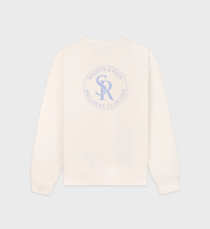 S&R Crewneck - Cream/Sky Blue