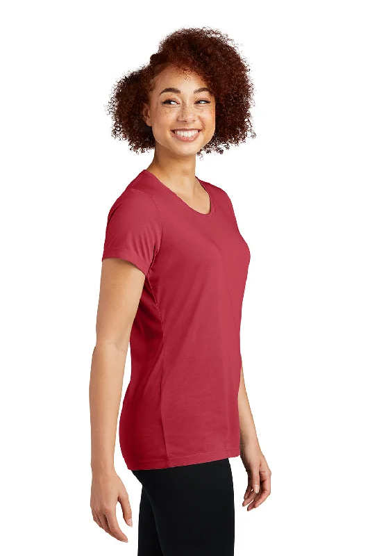 Sport-Tek Womens Competitor Moisture Wicking Short Sleeve Scoop Neck T-Shirt - Deep Red