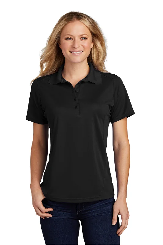 Sport-Tek Womens Dry Zone Moisture Wicking Short Sleeve Polo Shirt - Black