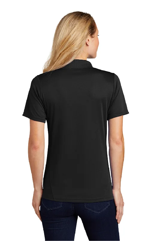 Sport-Tek Womens Dry Zone Moisture Wicking Short Sleeve Polo Shirt - Black