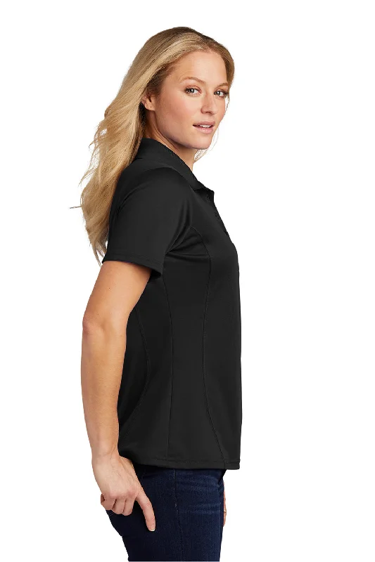 Sport-Tek Womens Dry Zone Moisture Wicking Short Sleeve Polo Shirt - Black