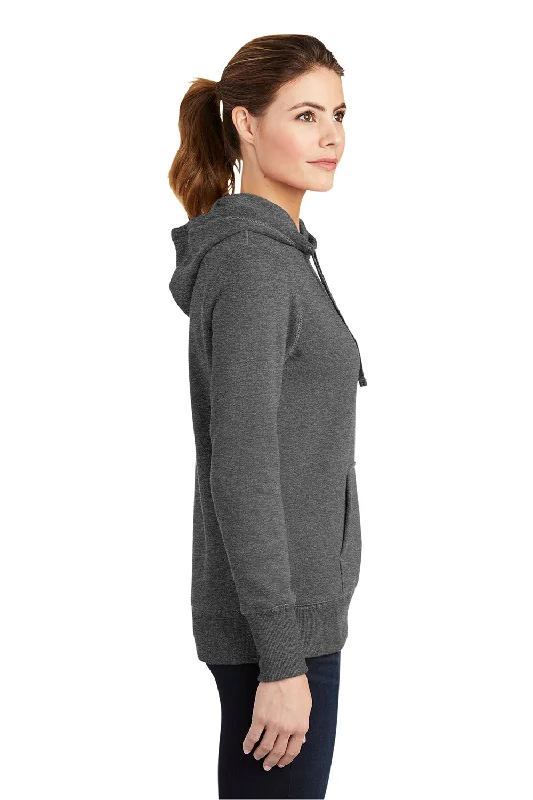 Sport-Tek Womens Shrink Resistant Fleece Hooded Sweatshirt Hoodie - Heather Vintage Grey