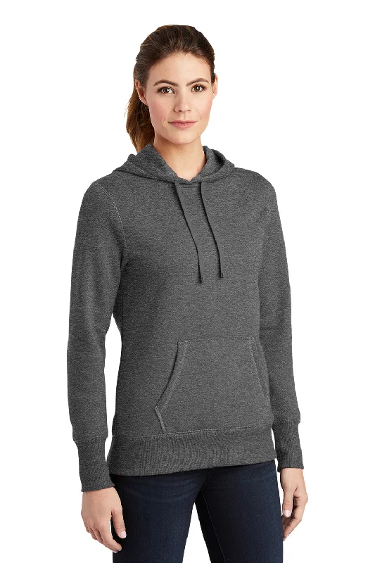 Sport-Tek Womens Shrink Resistant Fleece Hooded Sweatshirt Hoodie - Heather Vintage Grey