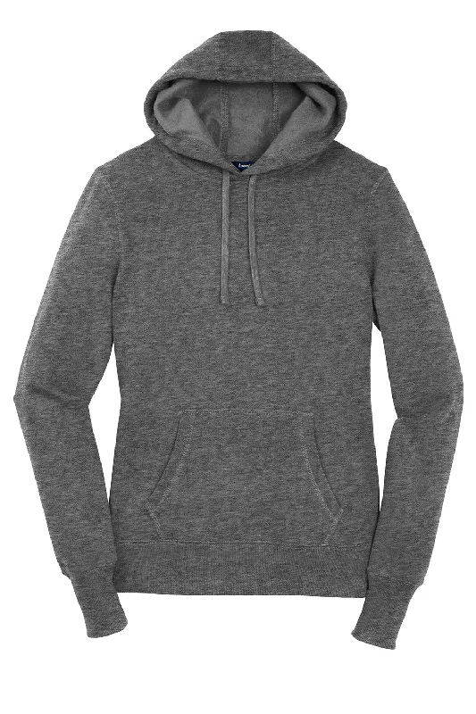 Sport-Tek Womens Shrink Resistant Fleece Hooded Sweatshirt Hoodie - Heather Vintage Grey