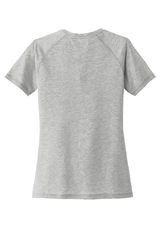 Sport-Tek Womens Moisture Wicking Short Sleeve Scoop Neck T-Shirt - Heather Light Grey