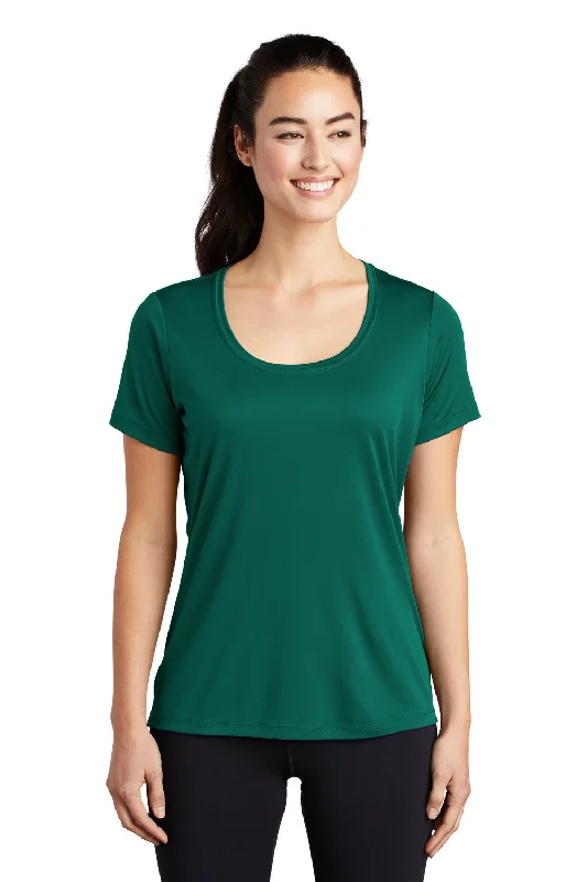 Sport-Tek Womens Moisture Wicking Short Sleeve Scoop Neck T-Shirt - Marine Green - Closeout