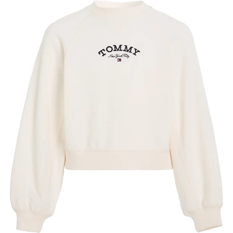 Tommy Hilfiger Logo Crew Sweatshirt Ancient White