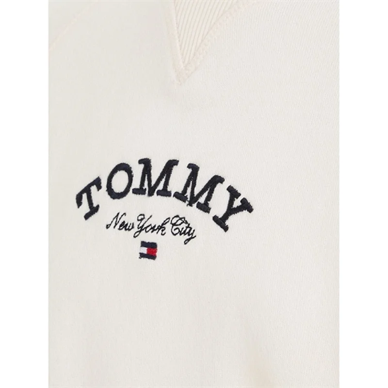 Tommy Hilfiger Logo Crew Sweatshirt Ancient White