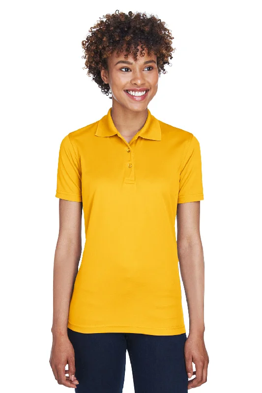 UltraClub Womens Cool & Dry Moisture Wicking Short Sleeve Polo Shirt - Gold