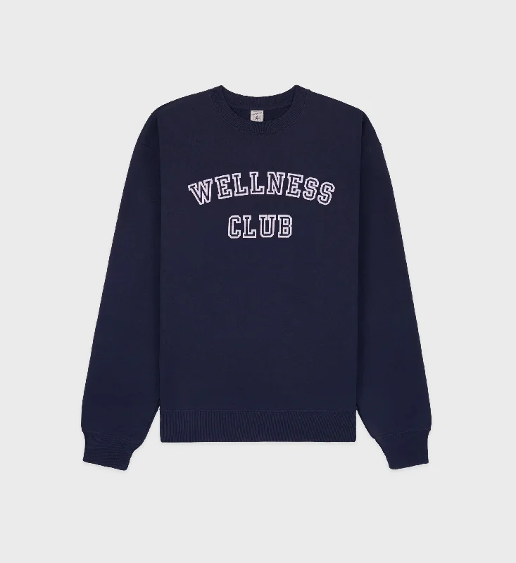 Wellness Club Crewneck - Navy/White