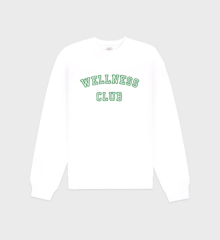 Wellness Club Crewneck - White/Verde