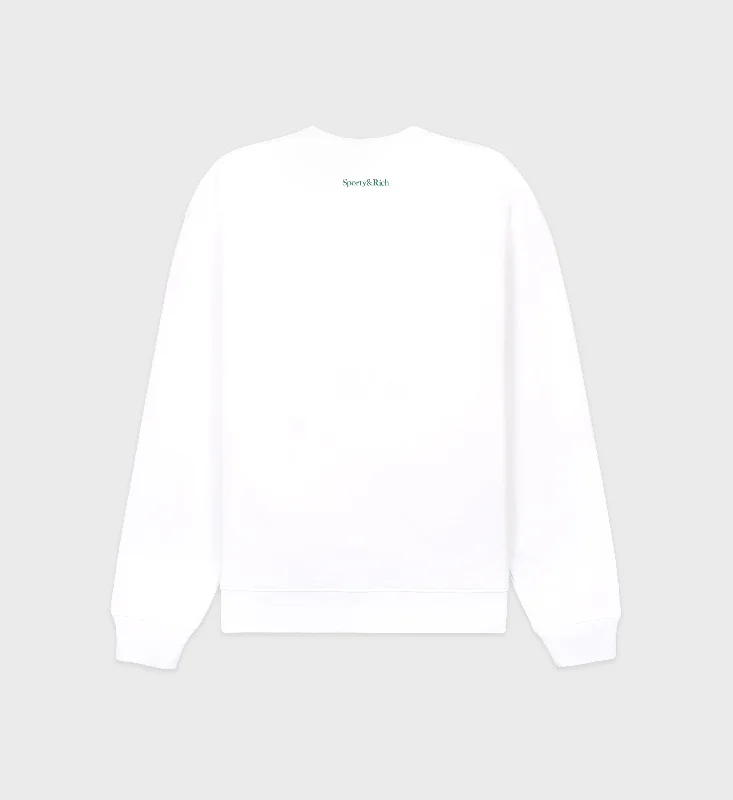 Wellness Club Crewneck - White/Verde