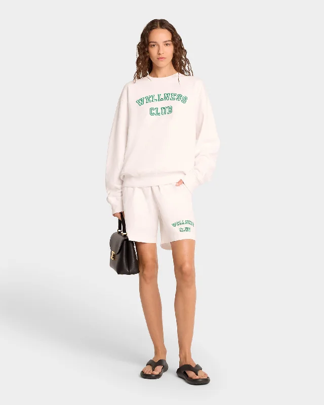 Wellness Club Crewneck - White/Verde