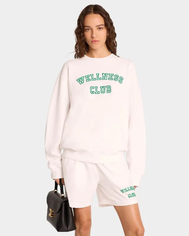 Wellness Club Crewneck - White/Verde