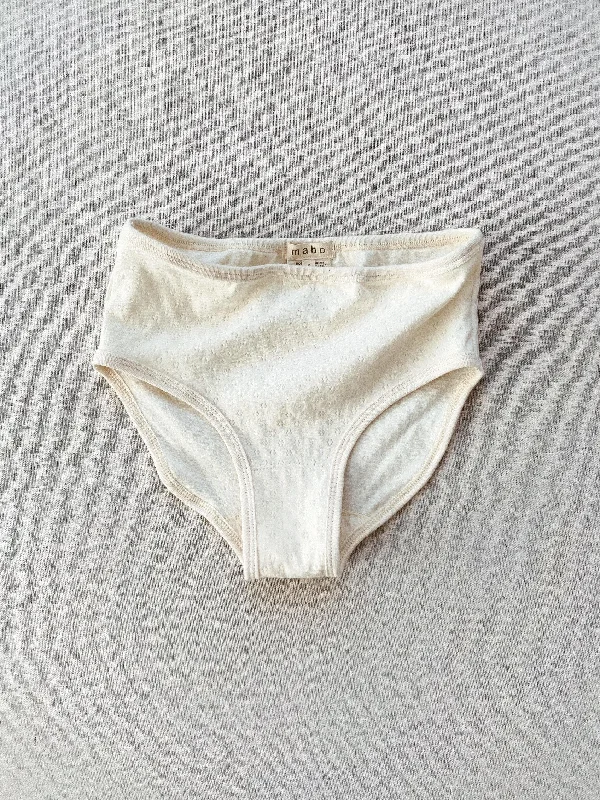 adult organic cotton undies in natural pointelle