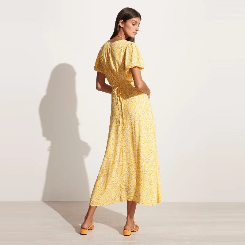 Bellavista Midi Dress (Careyes Floral Marigold)