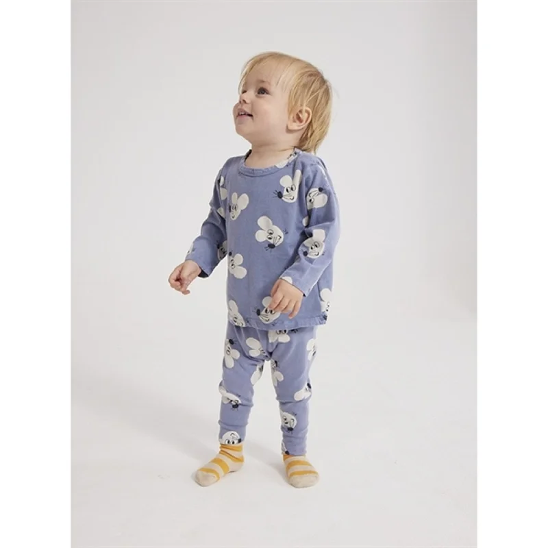 Bobo Choses Blue Mouse Leggings AOP