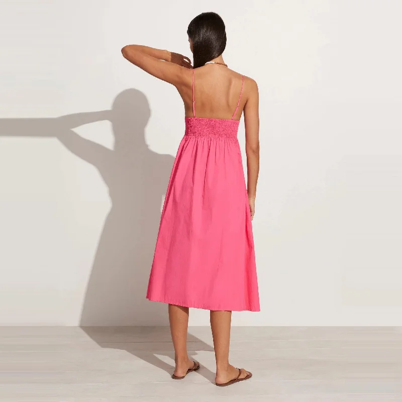 Bryssa Midi Dress (Hot Pink)