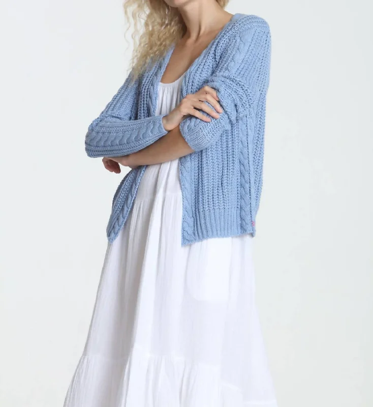 Cool Days Cardigan In Sky