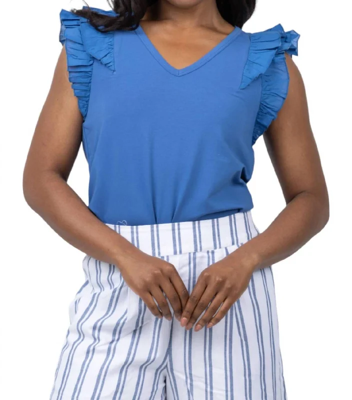 Emerson Blouse In Sunwashed Blue