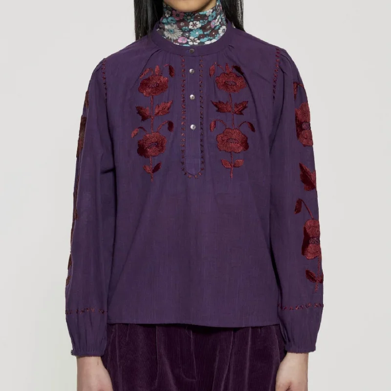 Isla Blouse In Purple