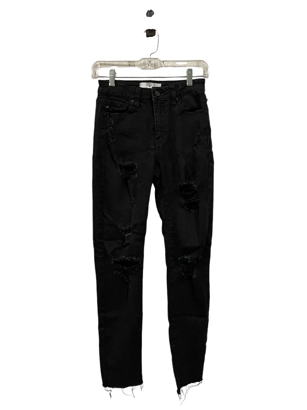 Jeans Skinny By Kancan In Black Denim, Size: 0