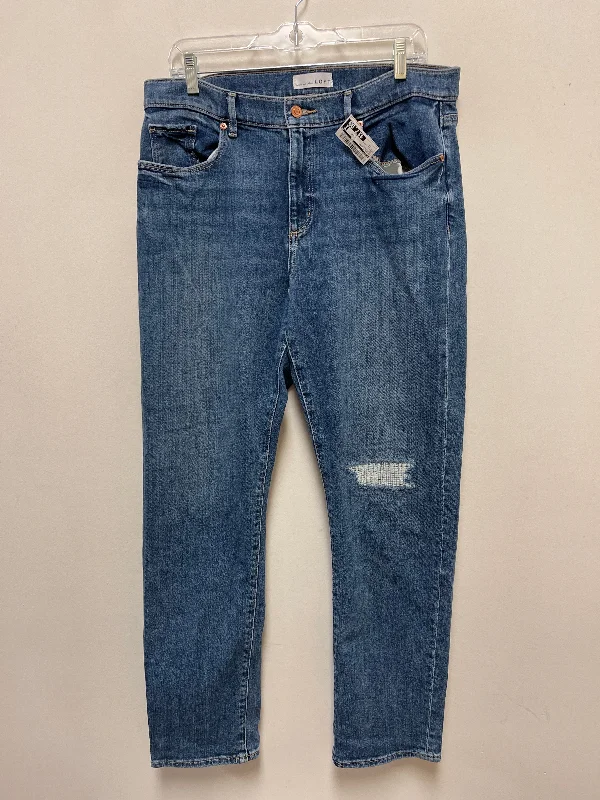 Jeans Skinny By Loft In Blue Denim, Size: 12