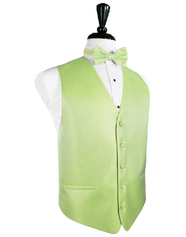 Kiwi Herringbone Tuxedo Vest