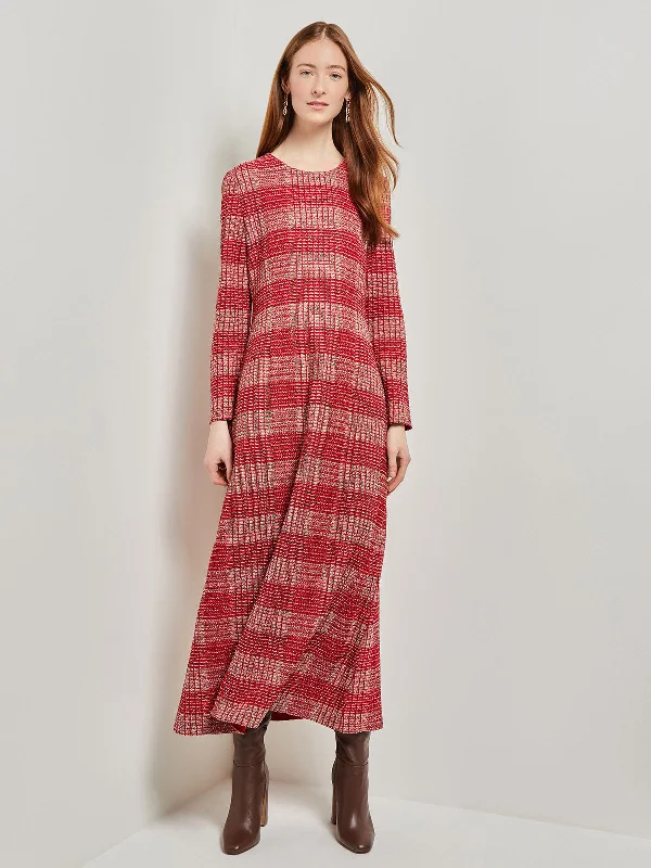 Tweed Knit Maxi Dress