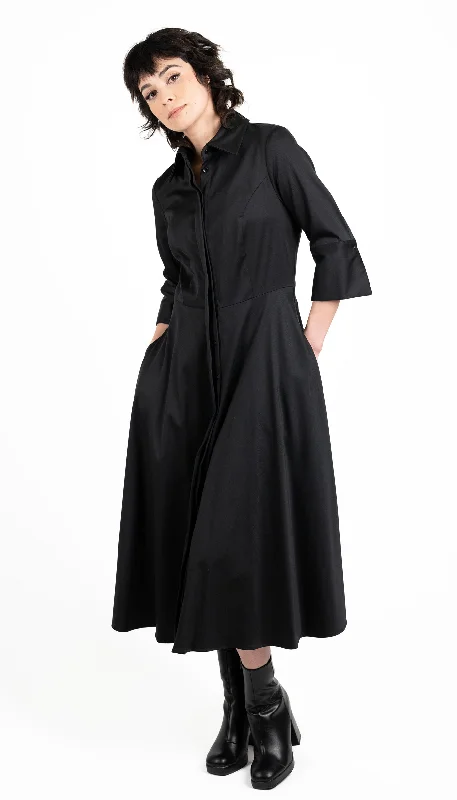 Valeria ShirtDress/ Black