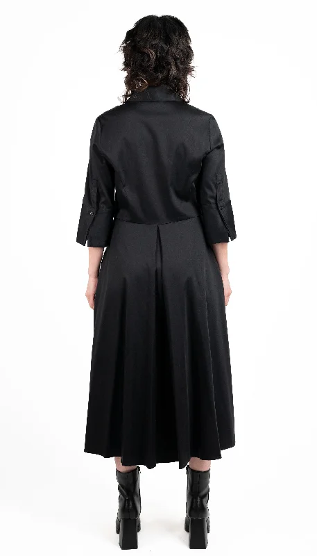 Valeria ShirtDress/ Black