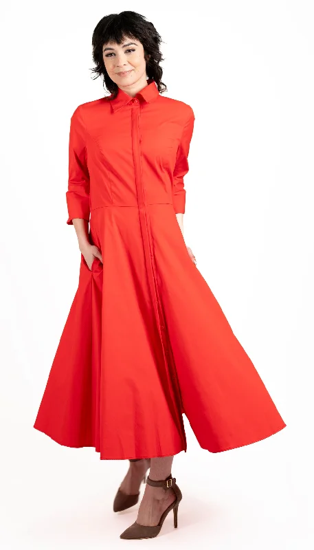 Valeria ShirtDress/ Scarlet Red