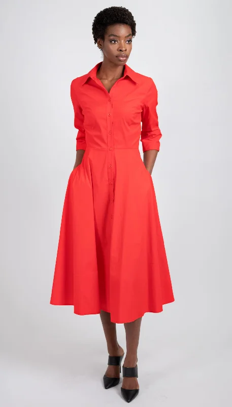 Valeria ShirtDress/ Scarlet Red