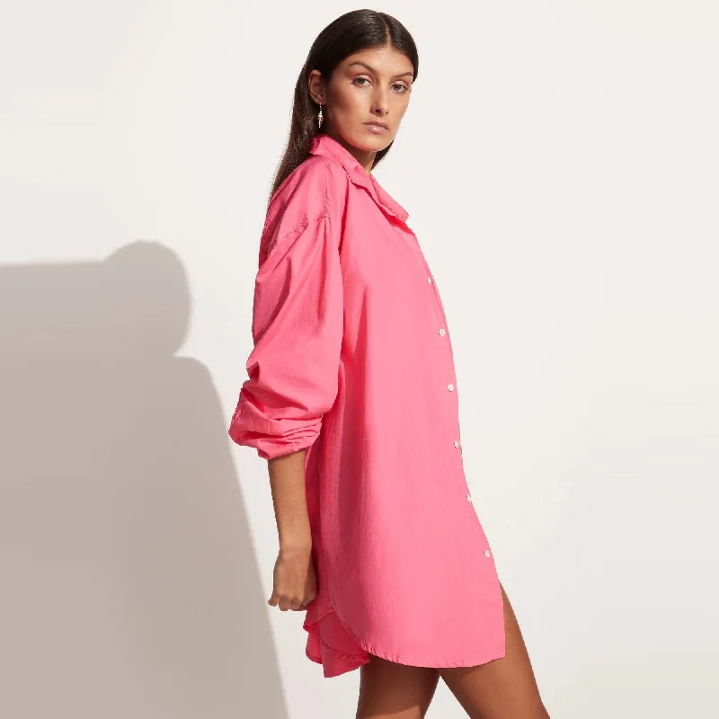 Vega Shirt Dress (Hot Pink)