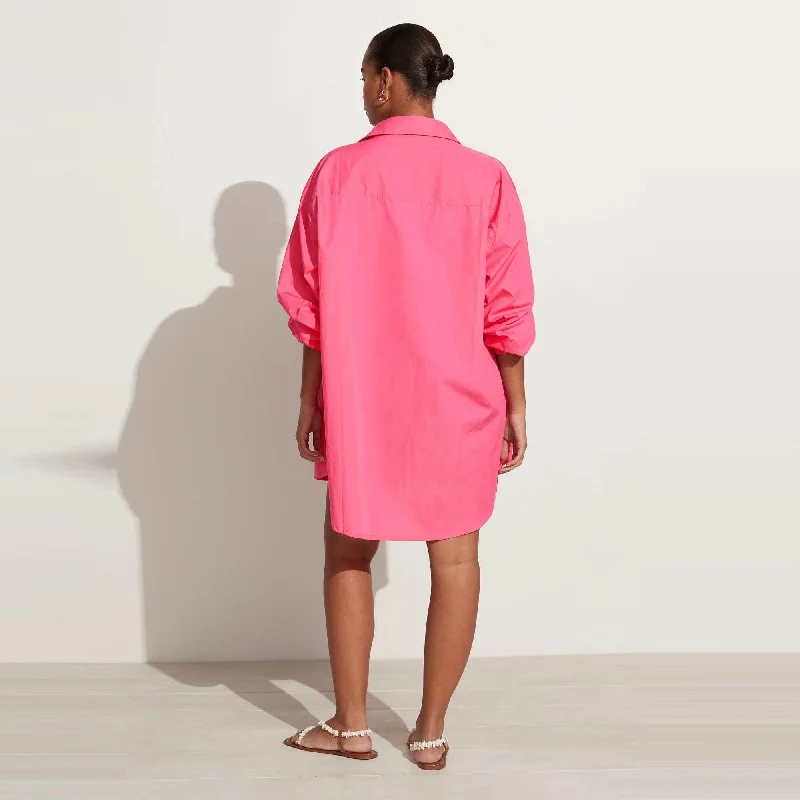 Vega Shirt Dress (Hot Pink)