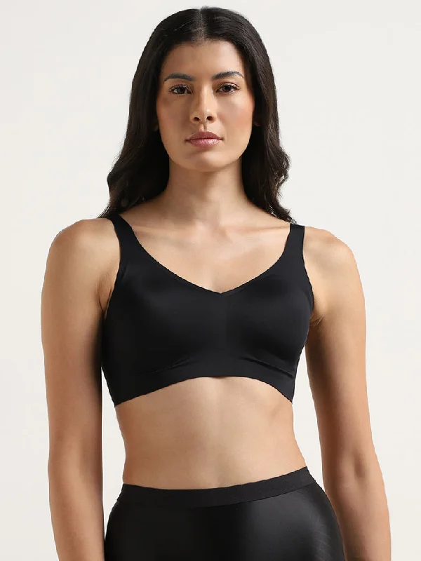 Wunderlove Black Seam-Free Invisible Bra