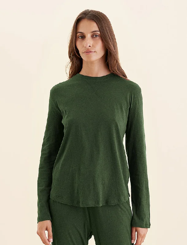 Jada Organic Cotton Knit Long Sleeve Tee