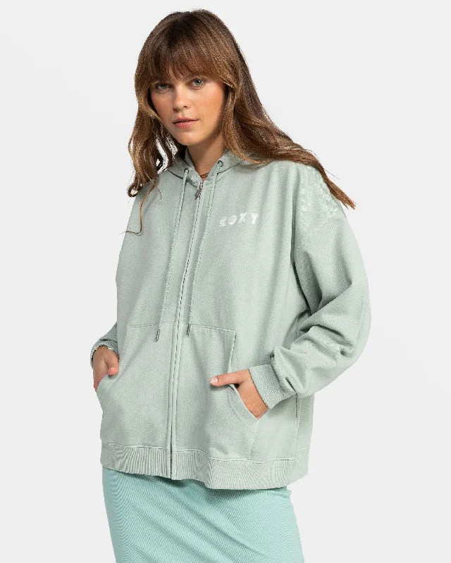 Lineup Oversized Zip-Up Hoodie - Blue Surf