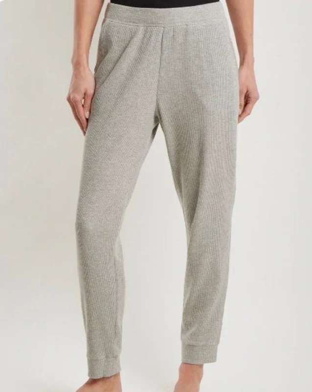 SKIN Waffle-Knit Grey Pant