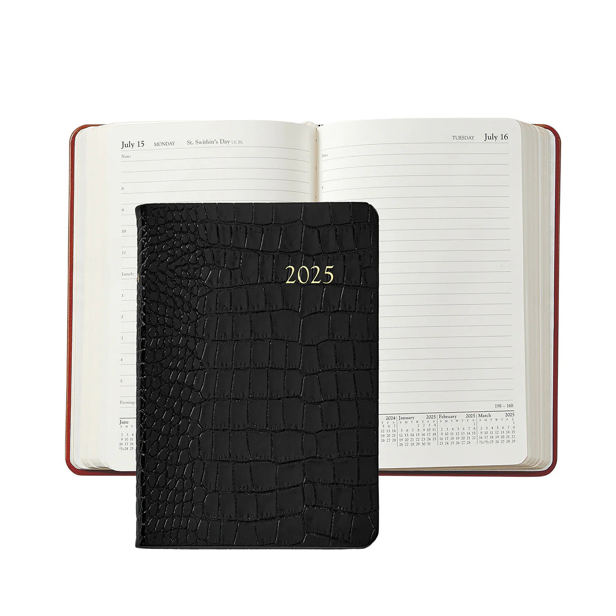Graphic Image 2025 Daily Journal Embossed Croc Leather