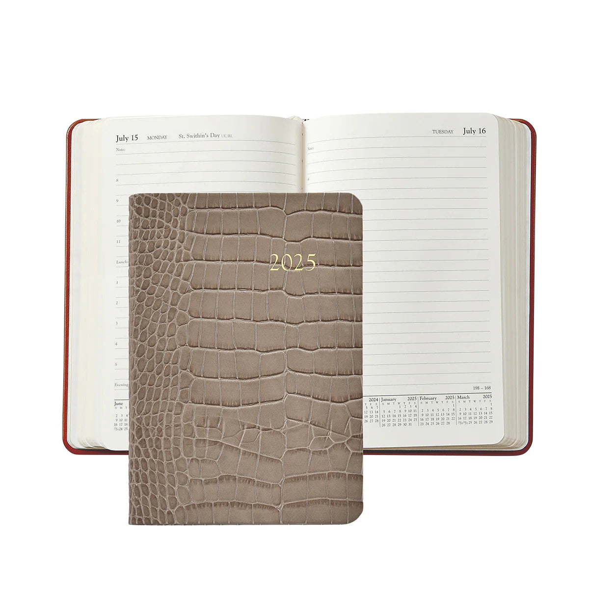 Stone Embossed Croc Leather