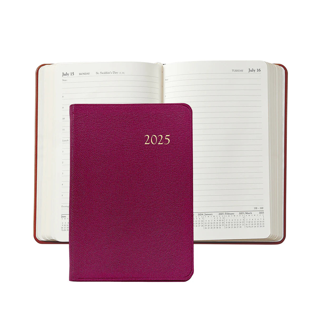 Graphic Image 2025 Daily Journal Goatskin Leather