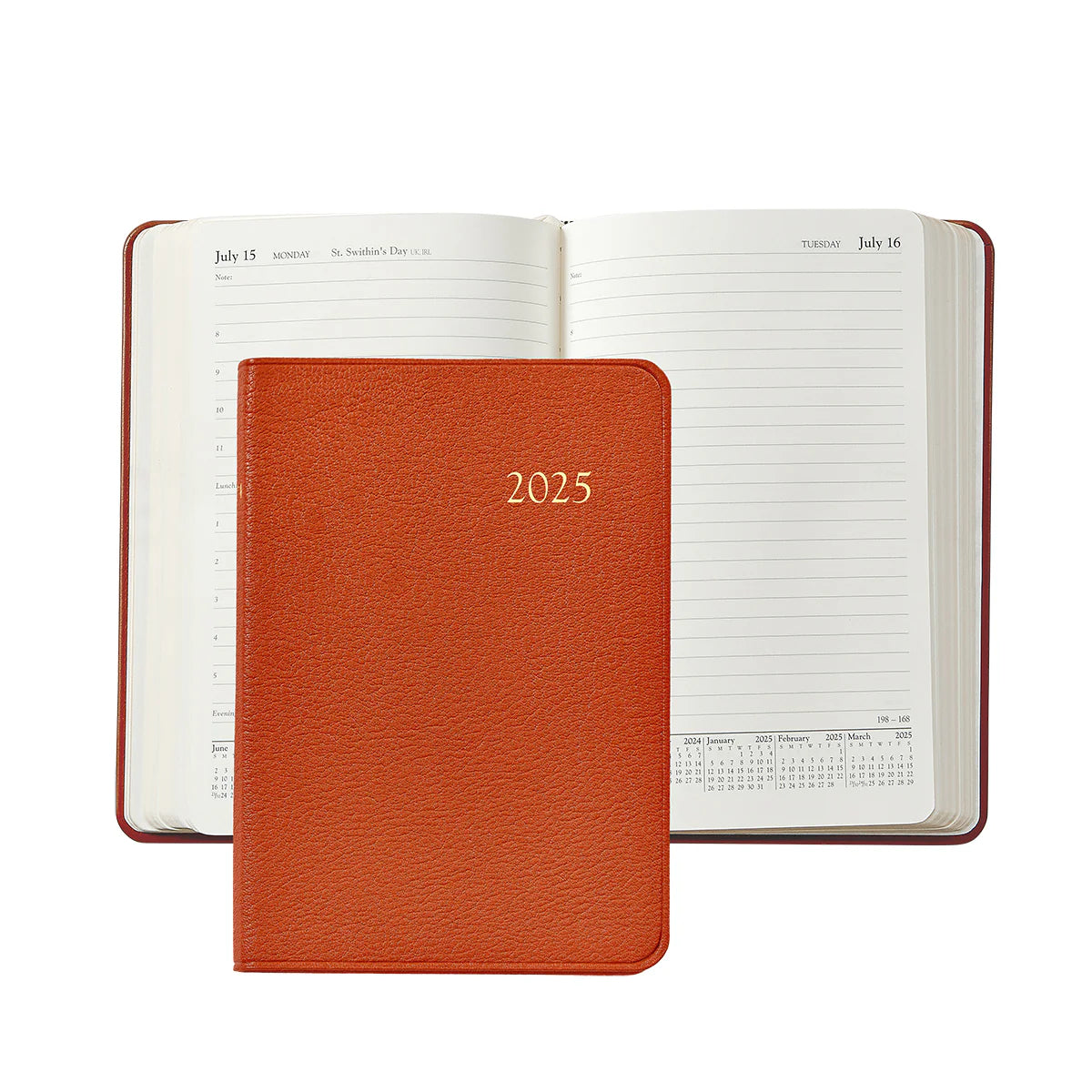 Orange Goatskin Leather