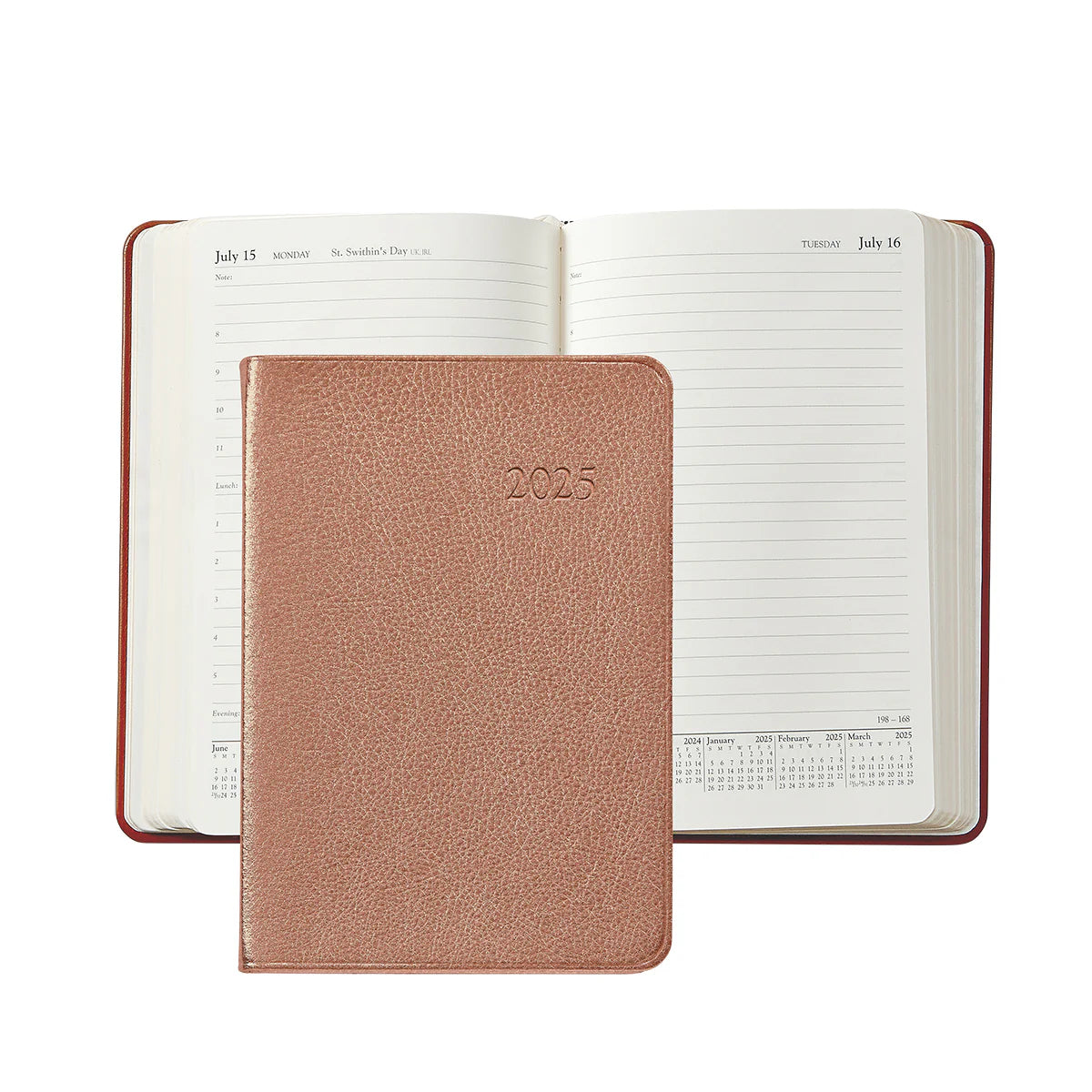 Rose Gold Goatskin Leather