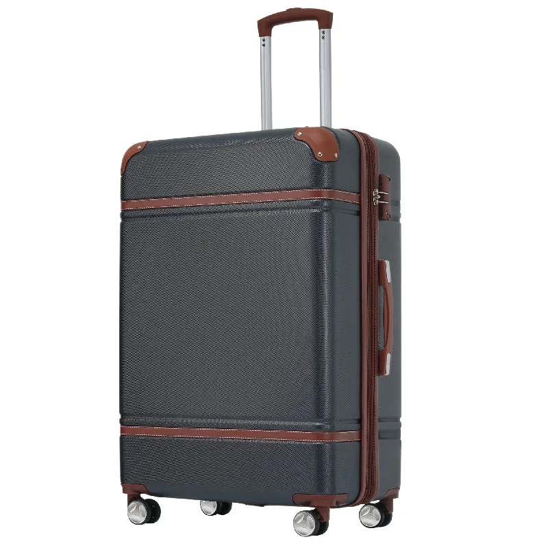 24" Expandable Luggage with TSA lock , Lightweight Suitcase Spinner Wheels, Vintage Design