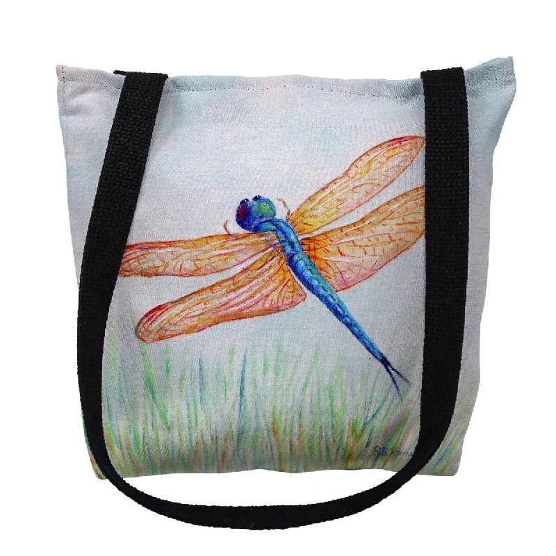 Amber & Blue Dragonfly Small Tote Bag 13x13