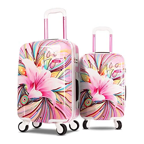 AO WEI LA OW Tourist Luggage Carry on Luggage with Spinner Wheels Rolling Suitcase for Women and Girls, Ascending Gardens Flowers (Pink ,20 Inch) AO WEI LA OW Tourist Luggage Carry on Luggage with Spinner Wheels Rolling Suitcase for Women and Girls, Ascending Gardens Flowers (Pink ,20 Inch)