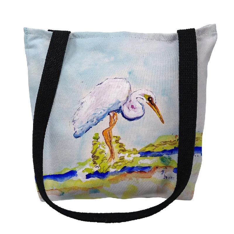 Betsy's Egret Small Tote Bag 13x13